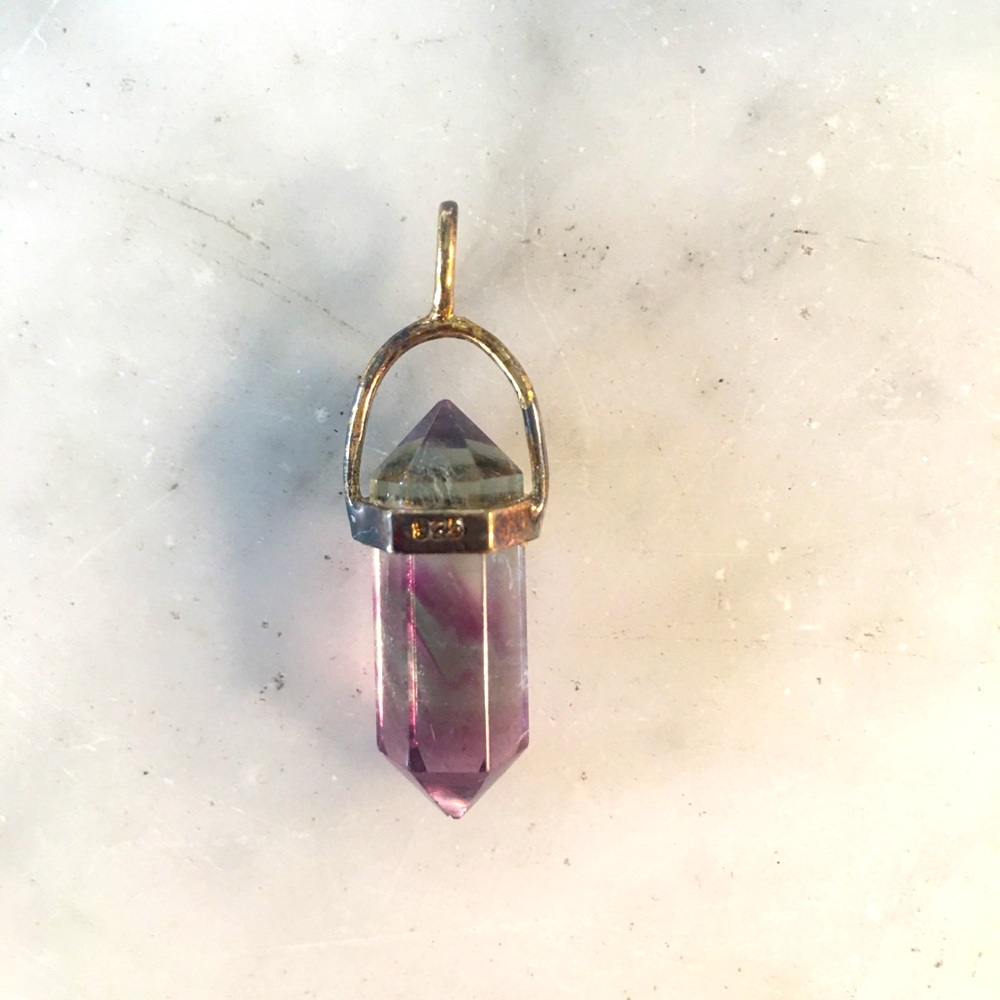 Amethyst Natural Crystal in Sterling Silver